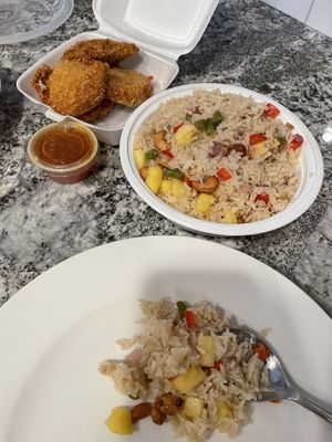 Pineapple Fried Rice with Golden Nuggets  at Ye's Asian Vegan Kitchen in Hilliard