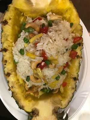 Pineapple fried rice at Ye's Asian Vegan Kitchen in Hilliard