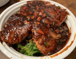 Black Pepper Sauce with Kale  with Soy Protein  at Ye's Asian Vegan Kitchen in Hilliard