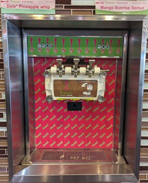 Dole Pineapple Whip and Mango Sunrise Sorbet at Frenzi Frozen Yogurt in Gresham