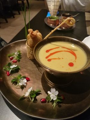 vegan Muringakka Rasam at Golden Peacock in Macau