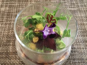 Smoky salad at Saido in Tokyo