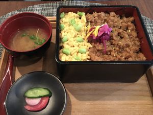 Three colors soboroju set at Saido in Tokyo