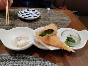 Fried yuba rolls 🤤 #Veganuary at Saido in Tokyo