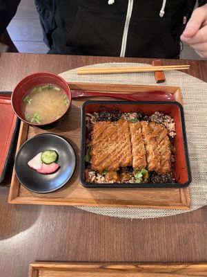Bento box lunch set  at Saido in Tokyo
