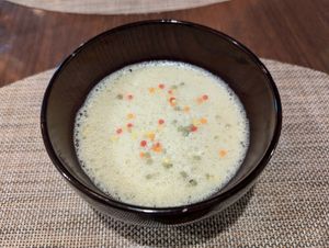 Corn soup at Saido in Tokyo
