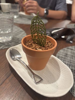 Raspberry panna cotta desert  at Saido in Tokyo