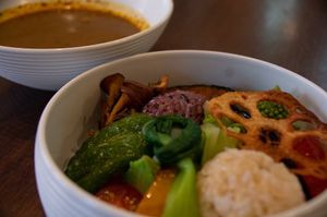 vegan Japanese curry at Saido in Tokyo