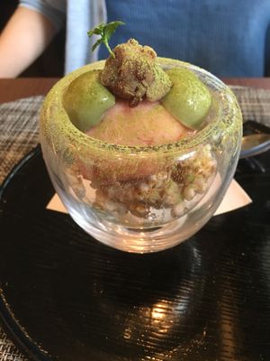 Strawberry sorbet at Saido in Tokyo