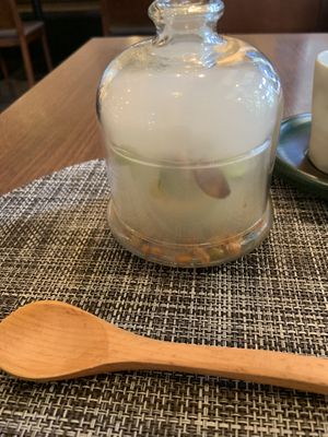 Little salad with SMOKE!! Part of lunch set at Saido in Tokyo