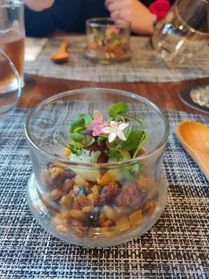 Second course- yes, it smokes! at Saido in Tokyo