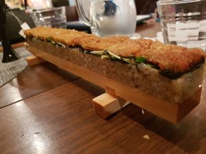 New dish, bite-sized sushi, available from 2020 at Saido in Tokyo