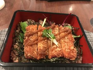 Katsu of soy meat at Saido in Tokyo