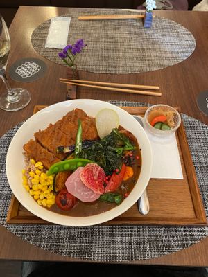 Samurai Curry UMAMI with additional Vegan cutlet at Saido in Tokyo