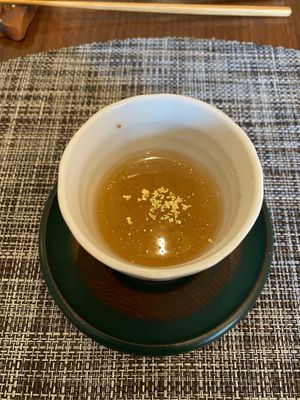 Starter soup at Saido in Tokyo