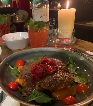 Pierogies mit Pilzsoße   at Malinas in Dusseldorf