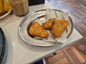 Side of hash browns at Cafe Strange Brew in Glasgow