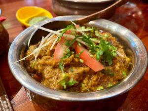 Baingan Ka Bartha at Royal India in Ghent