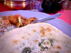 The best Coriander Naan in the world! at Royal India in Ghent