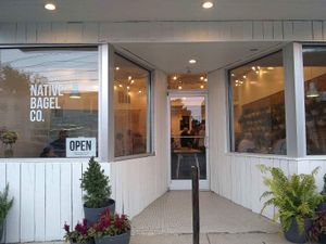 outside of restaurant  at Native Bagel Company in Berea