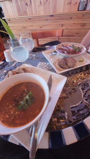Harira and shakshouka at Tehusid in Egilsstadir