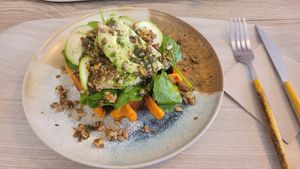 Sweet Potato Waffles vegan style at Peanut's Café in Sainte-maxime