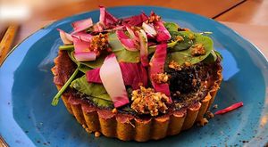 Gluten-free vegetarian quiche  at Peanut's Café in Sainte-maxime