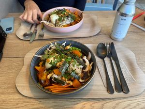 Gluten-free Japanese Raman (A Daily Lunch Special) at Peanut's Café in Sainte-maxime