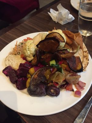 Buffet plate at Laziza in Malmo