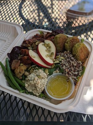 Bliss Bowl w/ Falafel and BBQ Jackfruit at Sita's Kitchen  in Trinidad