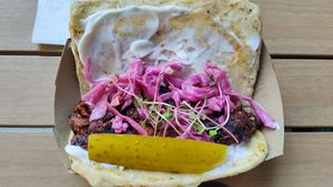 BBQ jackfruit at Sita's Kitchen  in Trinidad