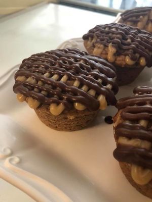 Carrot cake muffin with peanut butter and chocolate  at Sita's Kitchen  in Trinidad