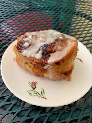 Peach cinnamon roll at Sita's Kitchen  in Trinidad