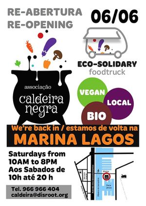 where to find us at Associação Caldeira Negra - Food Truck in Lagos