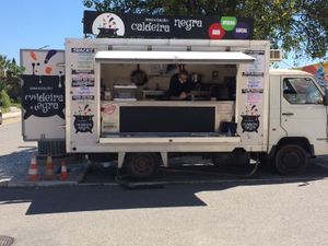 A nossa cozinha mobil/ Our mobile kitchen at Associação Caldeira Negra - Food Truck in Lagos