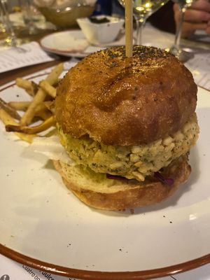 Vegan burger   at El Miracle in Valencia