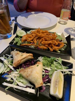 Samosas are my favorite.  at Ashiana in Paris