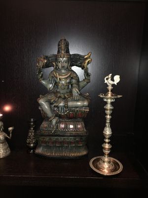 Indian decor in the restaurant  at Ashiana in Paris