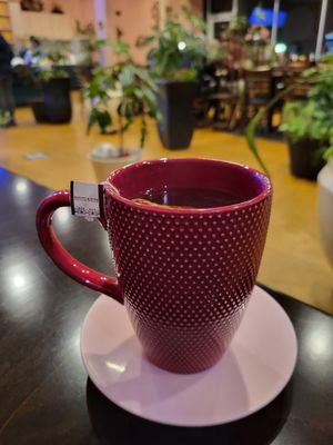 Hot Cinnamon Tea! at Nancy's Sky Garden in Austin