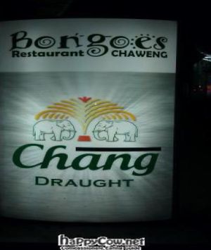 signage at Bongoes in Koh Samui