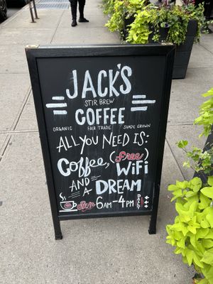 Actual hours 6a-4p daily  at Jack's Stir Brew Coffee - Tribeca in New York City