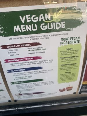 Menu (sorry for blurry bottom)  at Nitty Gritty in Madison