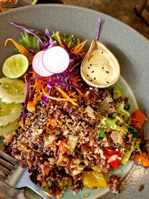 Curry fried rice at Pure Vegan Heaven in Koh Samui