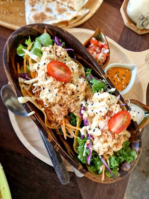 Tacos with tofu at Pure Vegan Heaven in Koh Samui
