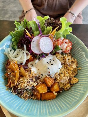 Breakfast bowl  at Pure Vegan Heaven in Koh Samui