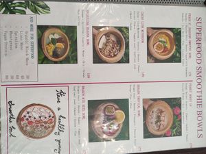 Menu at Pure Vegan Heaven in Koh Samui