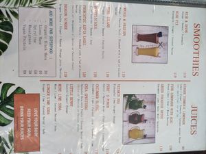 Menu at Pure Vegan Heaven in Koh Samui