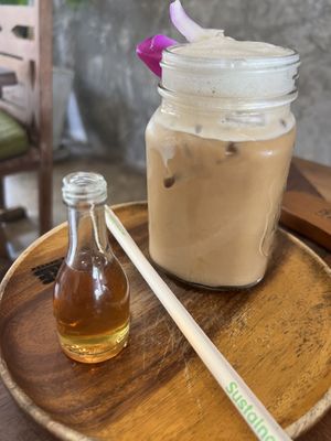 Iced coffee   at Pure Vegan Heaven in Koh Samui