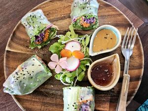 Rice paper rolls at Pure Vegan Heaven in Koh Samui