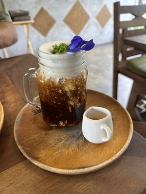 Thai coffee w/ coconut milkk  at Pure Vegan Heaven in Koh Samui